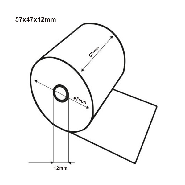 Aanbieding: 123inkt pinrol 57x47x12 thermo wit (100 stuks) 303658 - 2