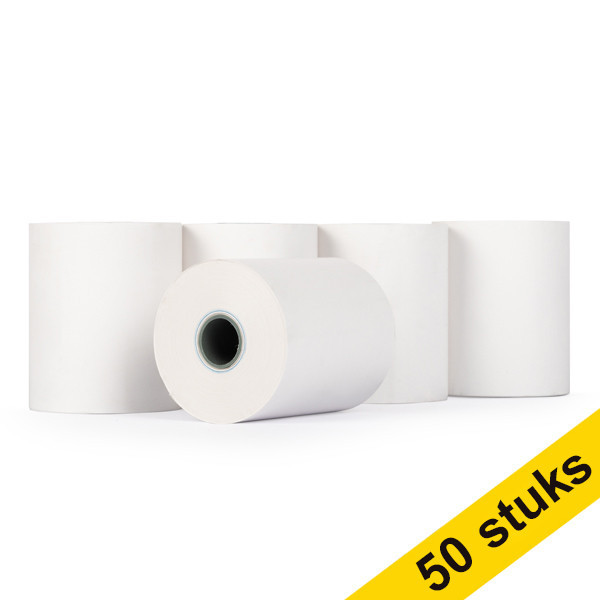 Aanbieding: 123inkt pinrol 57x47x12 thermo wit (50 stuks) 303657 - 1