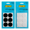 Aanbieding: 123inkt zelfklevende viltjes rond zwart/wit 28 mm (24 stuks)  301030