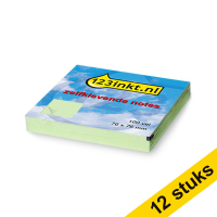 Aanbieding: 12 x 123inkt zelfklevende notes groen 76 x 76 mm  300249