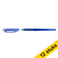 Aanbieding: 12x 123inkt uitwisbare balpen blauw