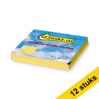 Aanbieding: 12x 123inkt zelfklevende notes geel 76 x 76 mm