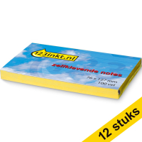 Aanbieding: 12x 123inkt zelfklevende notes gelijnd geel 76 x 127 mm 635CYC 300482