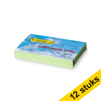 Aanbieding: 12x 123inkt zelfklevende notes groen 51 x 76 mm