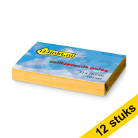 Aanbieding: 12x 123inkt zelfklevende notes oranje 51 x 76 mm  300484