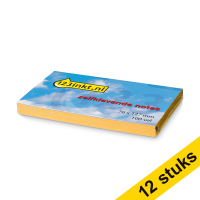 Aanbieding: 12x 123inkt zelfklevende notes oranje 76 x 127 mm  300485