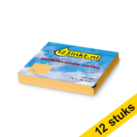Aanbieding: 12x 123inkt zelfklevende notes oranje 76 x 76 mm  300486