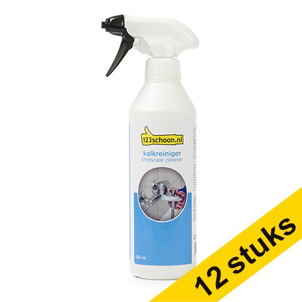 Aanbieding: 12x 123schoon kalkreiniger schuimspray (500 ml) SDR06005 - 1