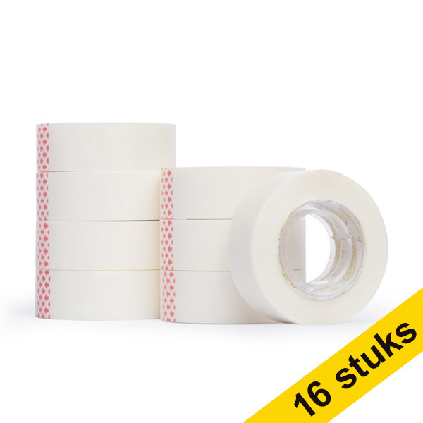 Aanbieding: 16x 123inkt invisible plakband 19 mm x 33 m 81933VPC 301195 - 1