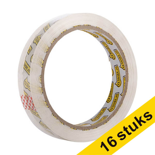 Aanbieding: 16x 123inkt standaard plakband 19 mm x 66 m  302795 - 1