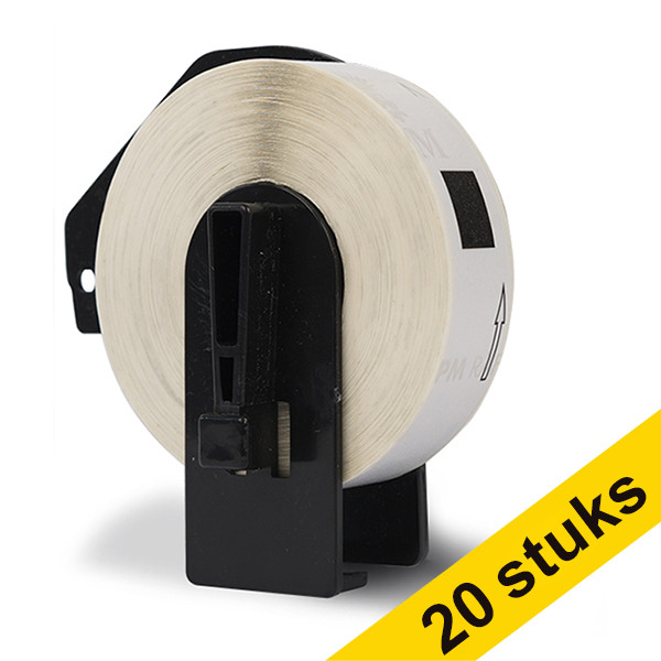 Aanbieding: 20x 123inkt huismerk vervangt Brother DK-11204 multifunctioneel label 089286 - 1