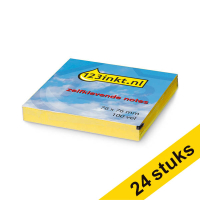Aanbieding: 24x 123inkt zelfklevende Z-notes geel 76 x 76 mm 302836