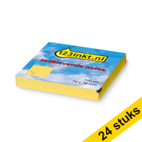 Aanbieding: 24x 123inkt zelfklevende notes geel 76 x 76 mm 300241