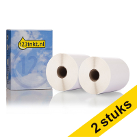 Aanbieding: 2x 123inkt LW650XL PRO S0947420 grote verzendetiketten wit voor grote volumes  650807