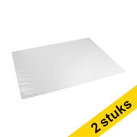 Aanbieding: 2x 123inkt bureauonderlegger 65 x 50 cm transparant