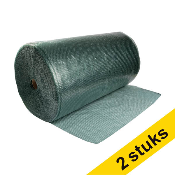 Aanbieding: 2x 123inkt gerecyclede luchtkussenfolie groen (100 cm x 100 m) 302880 - 1