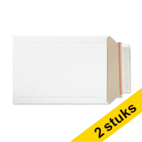 Aanbieding: 2x 123inkt kartonnen verzendenvelop wit 176 x 250 mm (100 stuks) K550 RD-303100-5C RD-303100C 302843