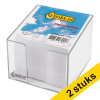 Aanbieding: 2x 123inkt memokubus + vulling (1000 vel) 302840 - 1
