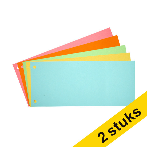 Aanbieding: 2x 123inkt scheidingsstrook 105 x 240 mm assorti (500 stuks) 302403 - 1