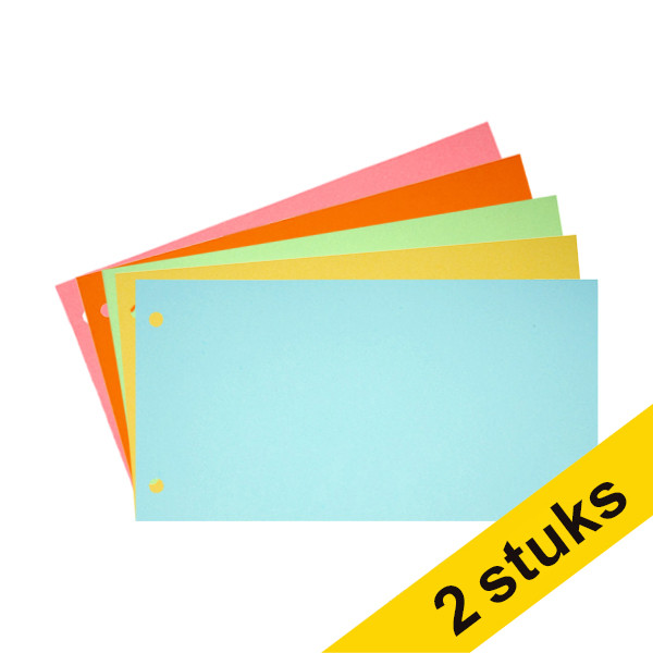 Aanbieding: 2x 123inkt scheidingsstrook 120 x 225 mm assorti (500 stuks) 302405 - 1