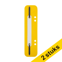Aanbieding: 2x 123inkt snelhechterstrips 6 en 8 cm met perforatie geel (100 stuks) 202144