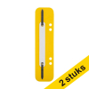 Aanbieding: 2x 123inkt snelhechterstrips 6 en 8 cm met perforatie geel (100 stuks) 202144 - 1
