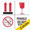 Aanbieding: 2x 123inkt waarschuwingsetiketten Fragile/Do not stack (1.000 etiketten) 302354 - 1