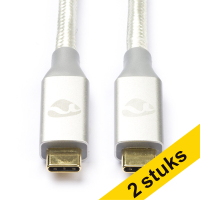 Aanbieding: 2x Nedis Apple iPhone USB-C naar USB-C 3.2 oplaadkabel wit (1 meter)