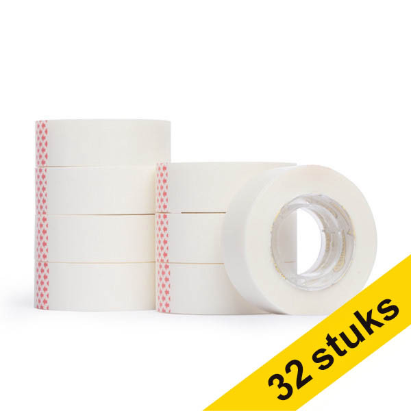 Aanbieding: 32x 123inkt invisible plakband 19 mm x 33 m 81933VPC 302841 - 1