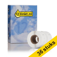 Aanbieding: 3x 123inkt LW650XL PRO adresetiketten 12 stuks (89 x 28 mm) 650803