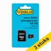 Aanbieding: 3x 123inkt Micro SDXC geheugenkaart class 10 inclusief adapter - 128GB