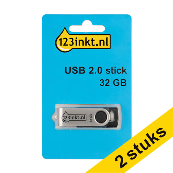 Aanbieding: 3x 123inkt USB 2.0-stick 32GB  302861 - 1