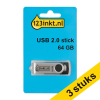 Aanbieding: 3x 123inkt USB 2.0-stick 64GB