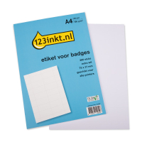 Aanbieding: 3x 123inkt badgekaart 75 x 37 mm (280 naambadges)