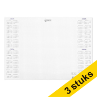 Aanbieding: 3x 123inkt bureau onderlegblok 50 x 35 cm 2025-2028 (40 vel) FSC® Mix 70%  390676