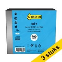 Aanbieding: 3x 123inkt cd-r 80 min. 10 stuks in slimline doosjes