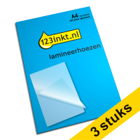 Aanbieding: 3x 123inkt document lamineerhoes A4 glanzend 2x125 micron (100 stuks)