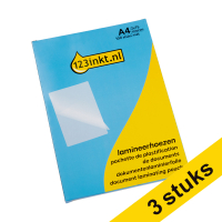 Aanbieding: 3x 123inkt document lamineerhoes A4 mat 2x75 micron (100 stuks)