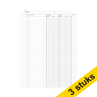 Aanbieding: 3x 123inkt doorschrijfkasboek met btw zelfkopiërend met copystop (50 vel) 300622