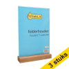 Aanbieding: 3x 123inkt folderhouder houten T-voet A4