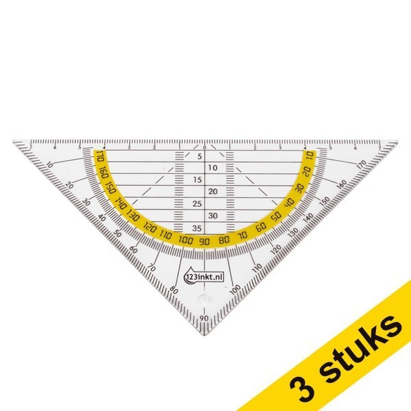 Aanbieding: 3x 123inkt geodriehoek (16 cm) 301196 - 1