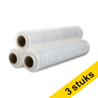 Aanbieding: 3x 123inkt handwikkelfolie transparant 50 cm x 300 m
