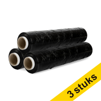 Aanbieding: 3x 123inkt handwikkelfolie zwart 50 cm x 300 m