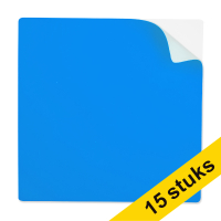 Aanbieding: 3x 123inkt herbruikbare sticky notes 10 x 10 cm blauw (5 stuks)