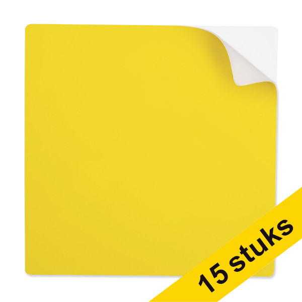 Aanbieding: 3x 123inkt herbruikbare sticky notes 10 x 10 cm geel (5 stuks) 302121 - 1