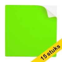 Aanbieding: 3x 123inkt herbruikbare sticky notes 10 x 10 cm groen (5 stuks)