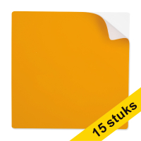 Aanbieding: 3x 123inkt herbruikbare sticky notes 10 x 10 cm oranje (5 stuks)