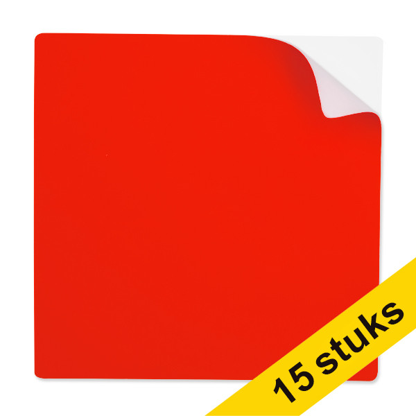 Aanbieding: 3x 123inkt herbruikbare sticky notes 10 x 10 cm rood (5 stuks)  302125 - 1