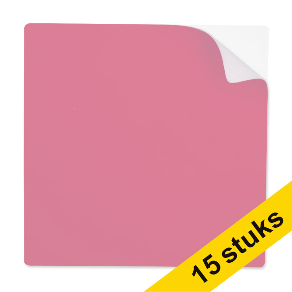 Aanbieding: 3x 123inkt herbruikbare sticky notes 10 x 10 cm roze (5 stuks) 302131 - 1