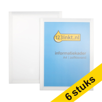 Aanbieding: 3x 123inkt informatiekader A4 zelfklevend wit (2 stuks)